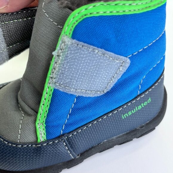 See Kai Run Blake  Boots Size 5 in Navy/Gray Blue Green Booties Shoes Toddler - Picture 7 of 12